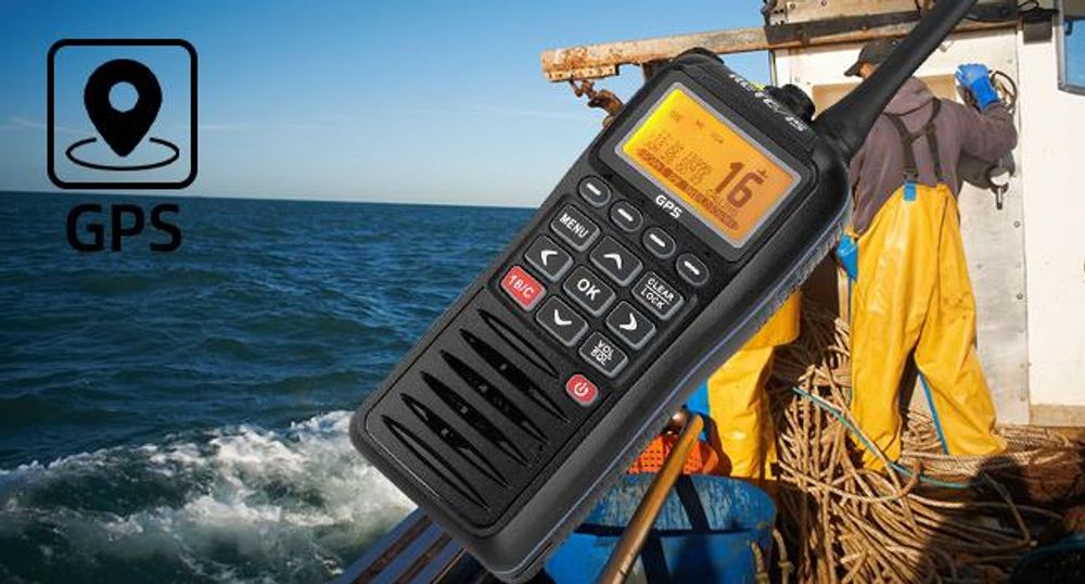 Retevis RM40 Marineradio GPS, IP67 Wasserdichtes Professionelles Handheld DSC Radio, Tragbares Zwei-Wege-Funkgerät Schwimmend, Marine Transceiver für Rettung, Küstenwache (Schwarz, 1 Stück)