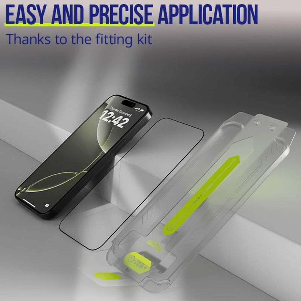 Allity PerFit Hartglas für iPhone 12 einfache Montage