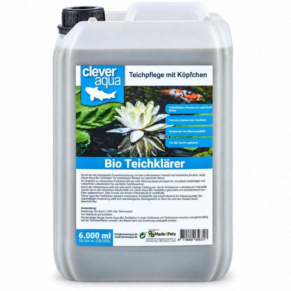 Clever Aqua natürlicher Teichklärer, 6 L