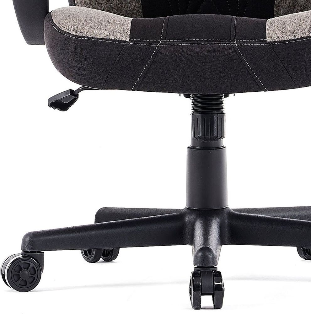 SENSE7 Prism Gaming Stuhl Stoff Schwarz-Grau - Ergonomischer Bürostuhl PC Schreibtischstuhl Zockerst FlowTech™ , HR-Schaum, HDF™-Gewebe
