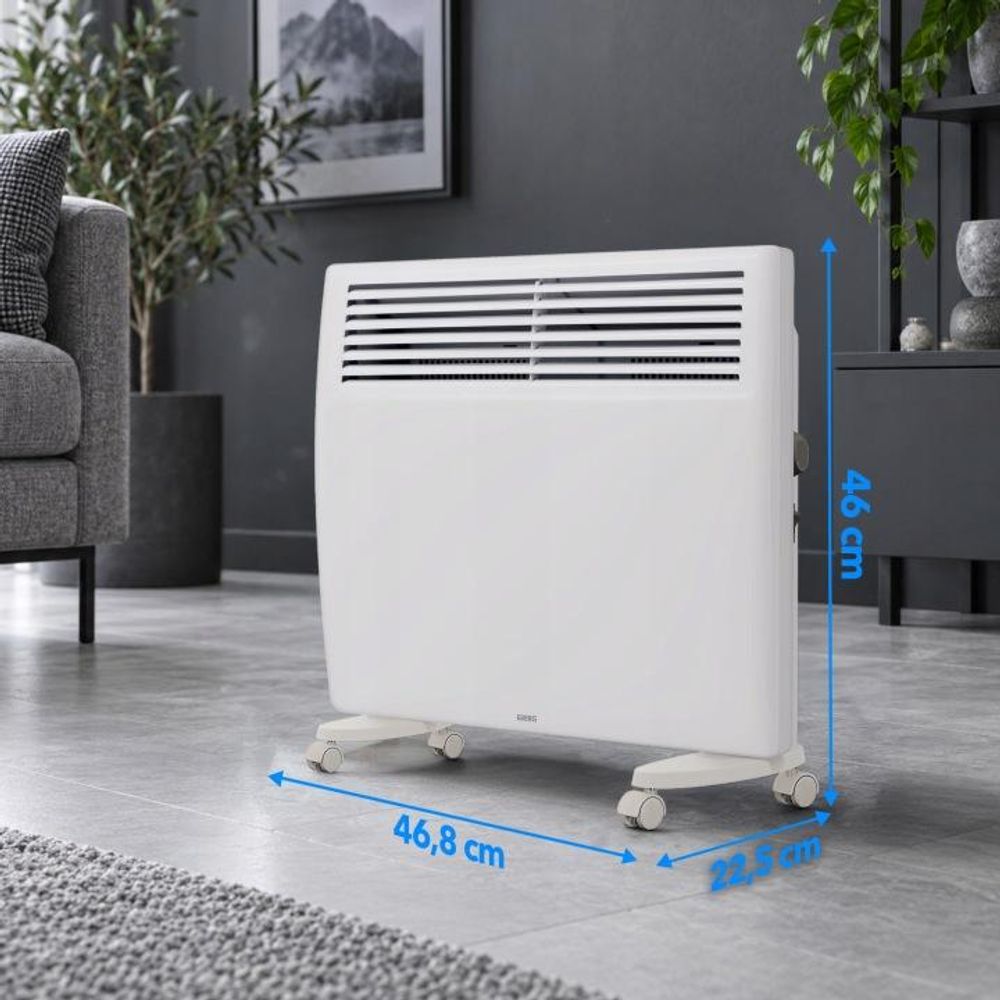 EBERG VECTO 1kW Grzejnik konwektorowy 1000 W Termostat Biały
