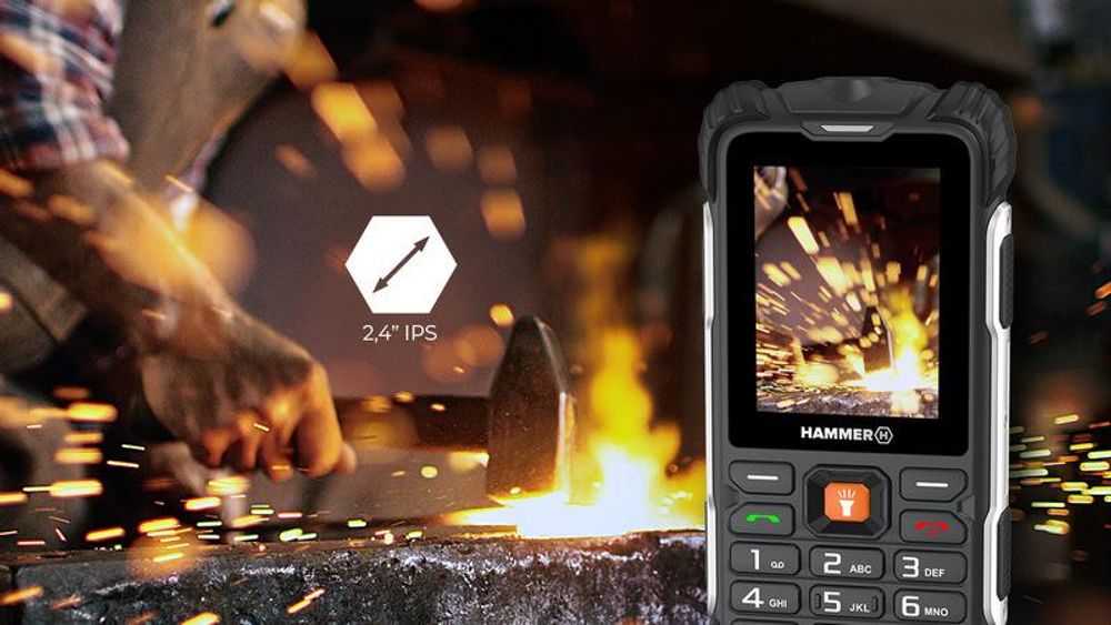 HAMMER FORGE LTE – Robustes, gepanzertes Smartphone 3000-mAh-Akku, 4G LTE, Dual-SIM, robust – wasser-, staub- und stoßfest IP68