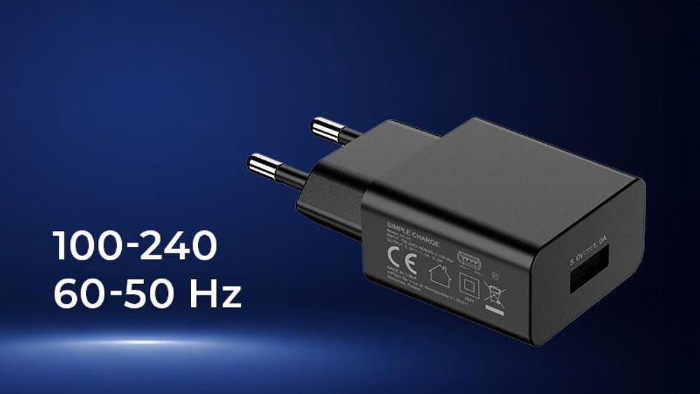SIMPLE CHARGE 5W 1A USB-A Netzladegerät – universeller Ladestecker