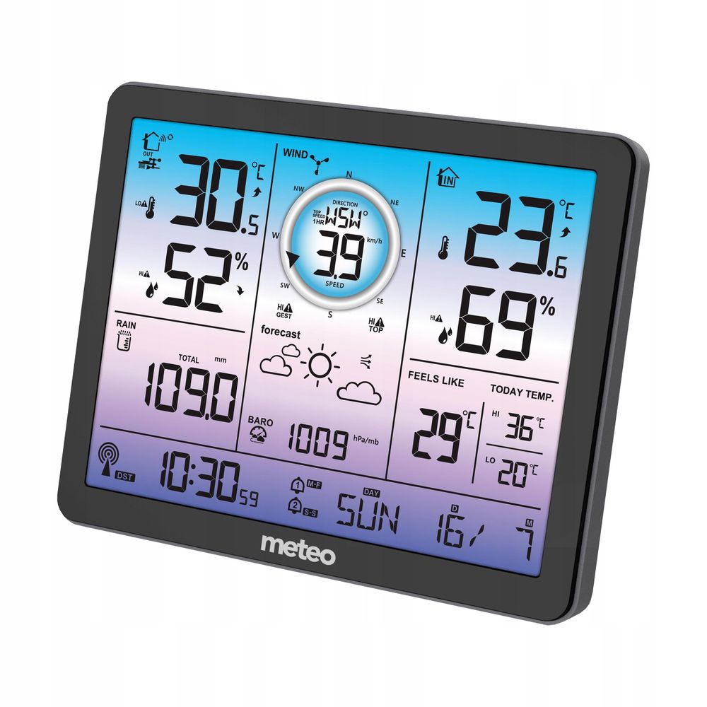 Windmesser und Regenmesser der METEO SP600 Wetterstation