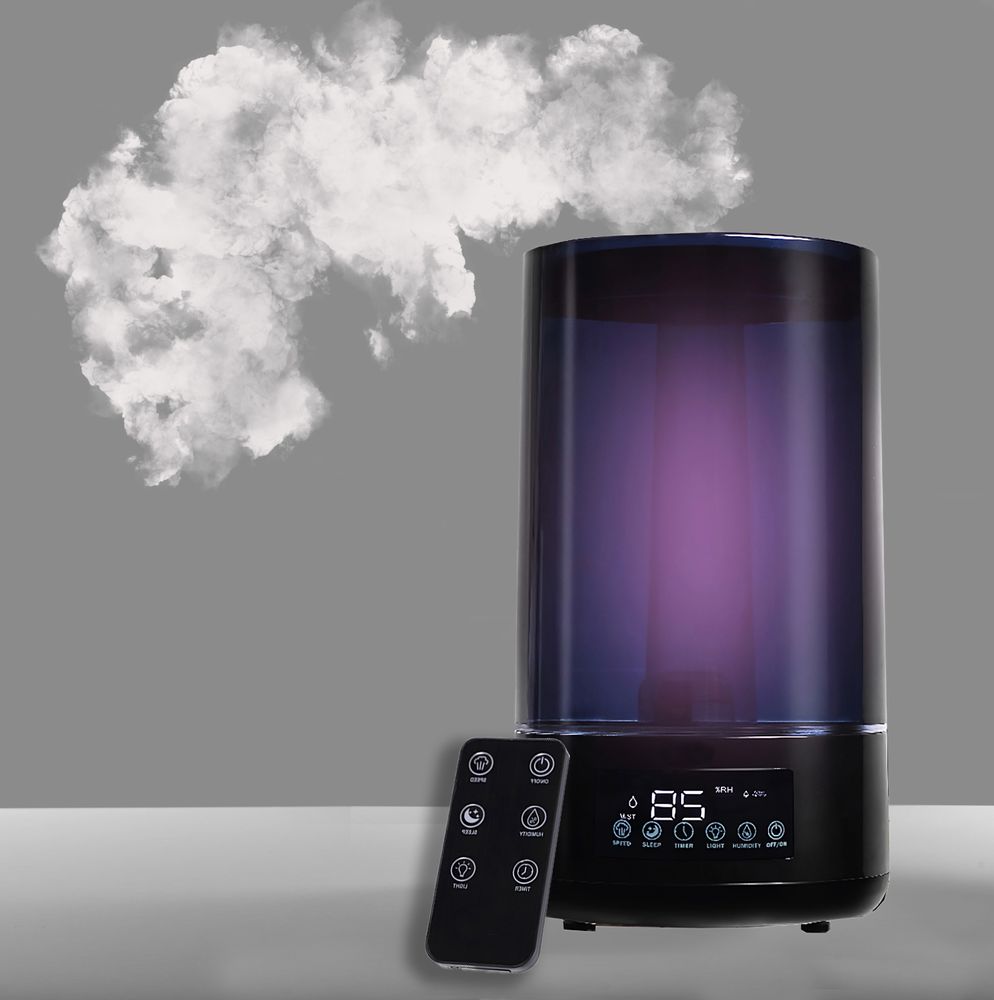 Luftbefeuchter Diffuser 4.5 l Aroma Air Humidifier Ultraschall Raumbefeuchter Elektrisch Duftlampe Aromatherapie Öle Diffusor Büro Yoga Schwarz Retoo