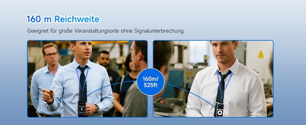 Retekess T130P Kabelloses Tour Guide System, Verbesserte Geräuschreduzierung, 160m,Typ-C Aufladung,Audiosystem mit 64-Steckplatz-Ladebox für Tourismus