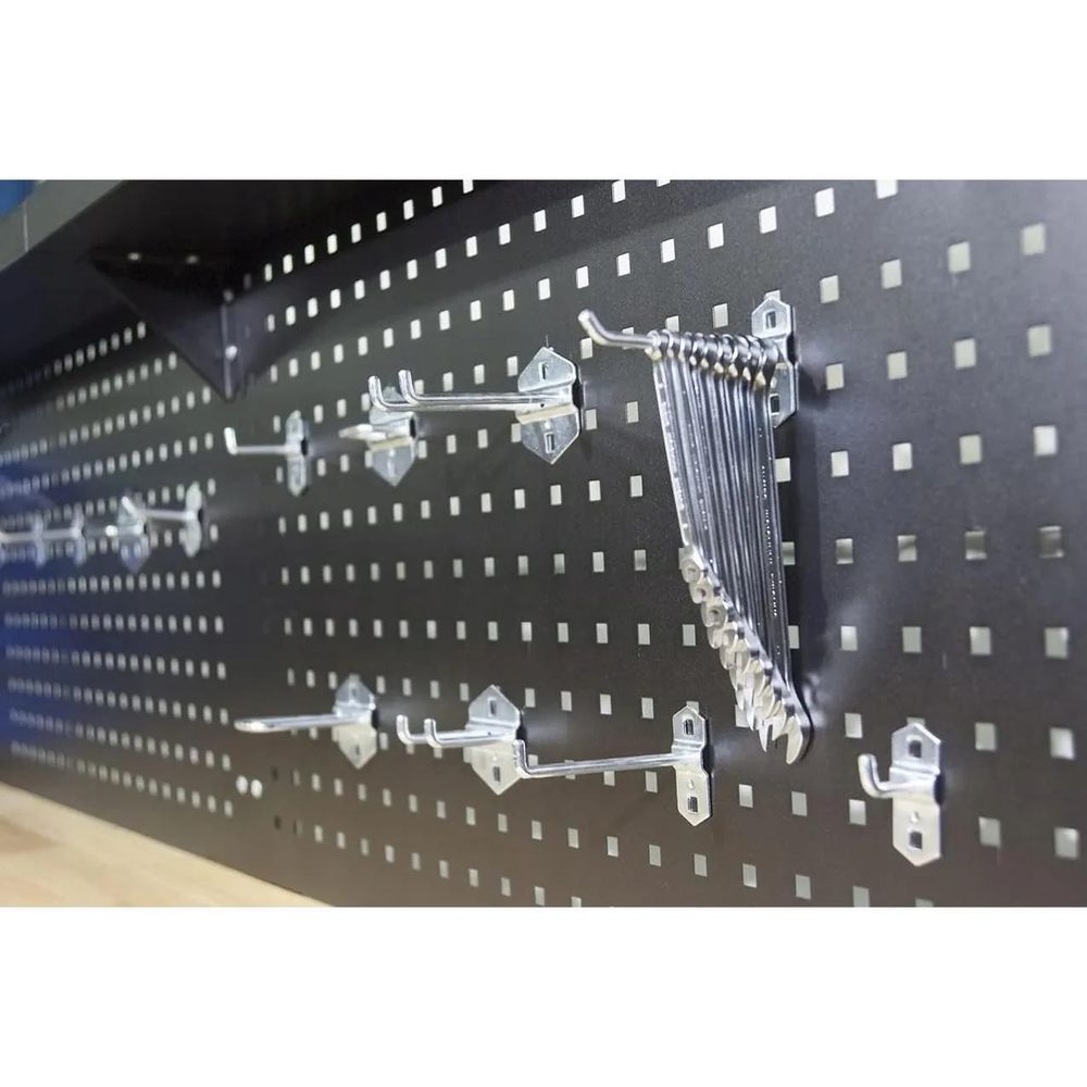 LUXTOM | Werkbank mit Lochwand, 148x52x213cm, Werkstatttisch, Arbeitstisch, Werkstattwagen, Werkzeugwagen, Mobiler Arbeitstisch