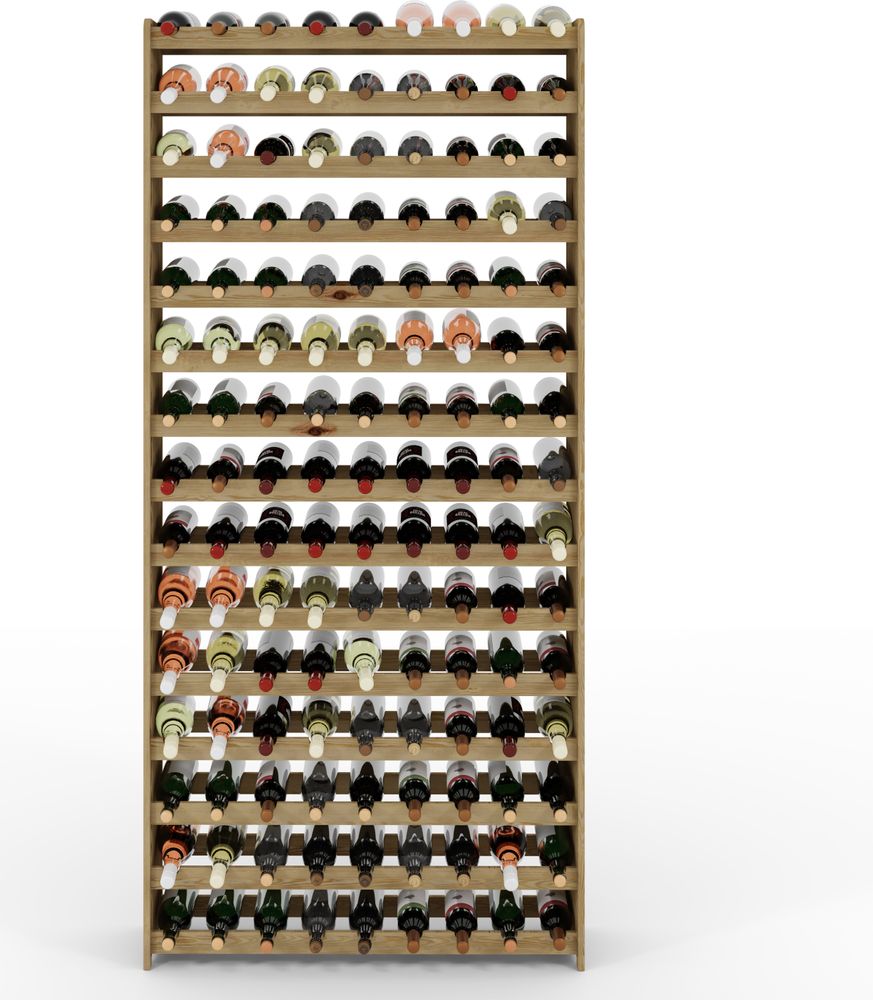 Flaschenregal Weinschrank Weinständer Weinregal für Flaschen RW-3-135 Natur LENMAR