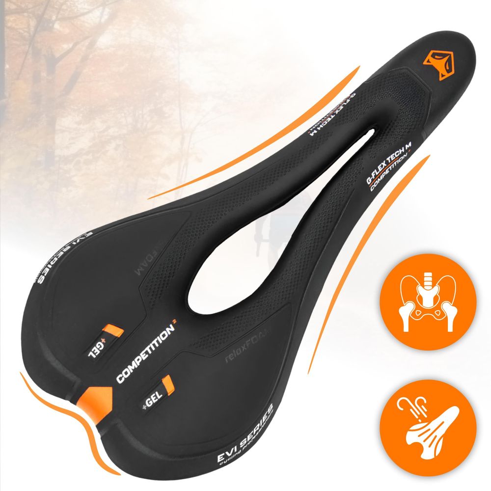 Komfortní Měkké Gelové Sedlo Na Kolo Mtb Velikost M Ergonomický Tvar Účinně Tlumí Nárazy A Zajišťuje Pohodlnou Jízdu Bez Bolesti I Na Dlouch Výletec