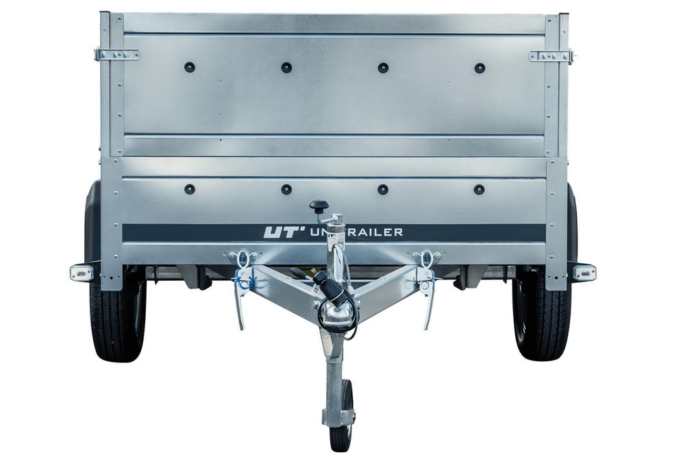 Pkw Anhänger Kipper 230x125 Garden Trailer 230 KIPP Unitrailer 750 kg mit Stützrad und zusätzlichen Bordwänden