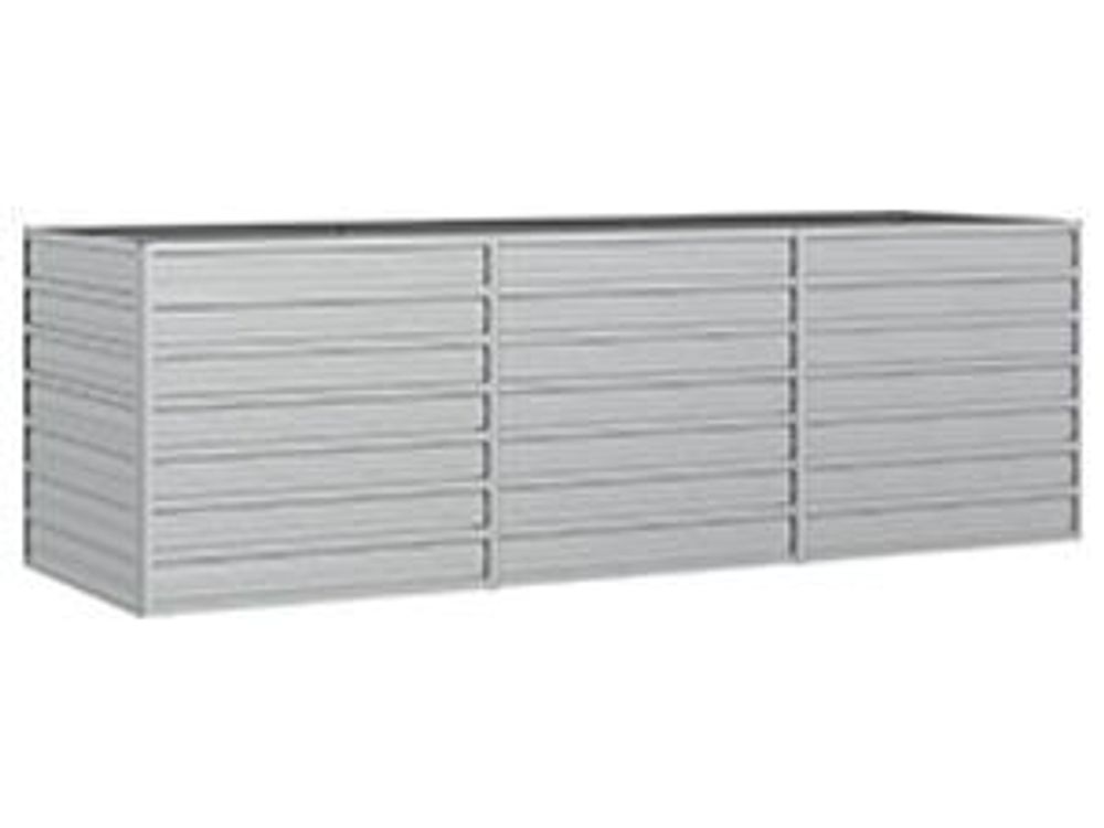 vidaXL Garten-Hochbeet 240x80x77 cm Verzinkter Stahl Silbern