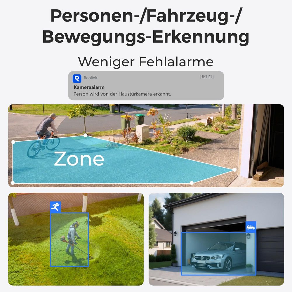Reolink Video-Türklingel PoE mit Chime, 2K+ 5MP Türklingel Kabelgebundene mit Kamera, 2-Wege-Audio, Personenerkennung, IP65 Wetterfest, Alarme