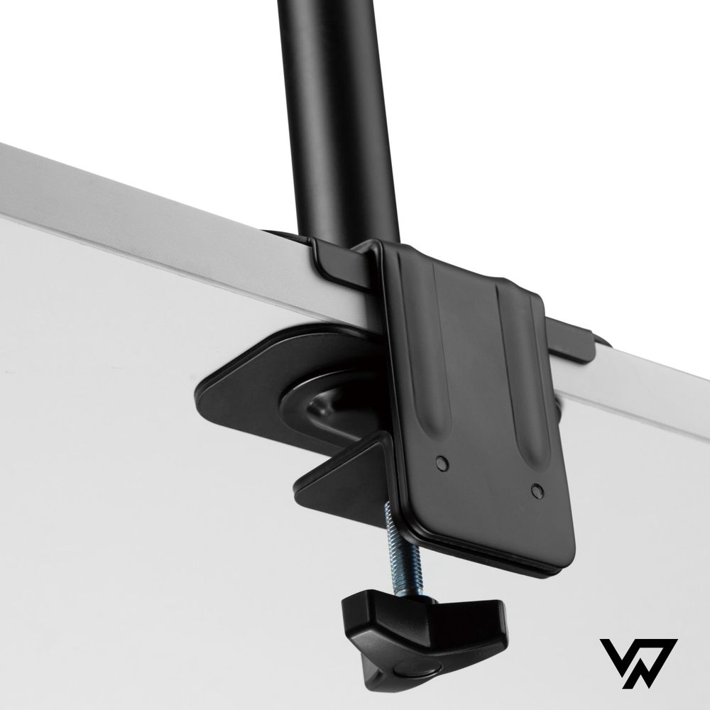 VIRON Monitorhalterung HX-S, 13-42 Zoll, bis 9kg, VESA 75/100, höhenverstellbar & Pivot SET mit Stahlplatte