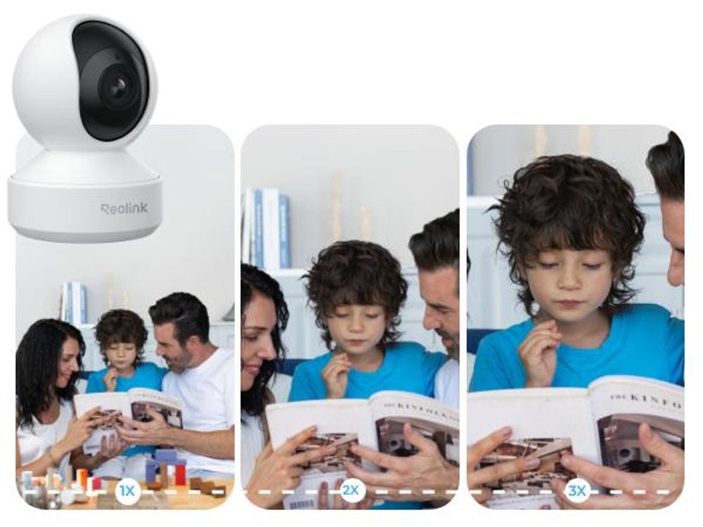 Reolink E1 Zoom, 4K 8MP PTZ  WLAN Überwachungskamera Innen, Auto-Tracking, 3X Optischer Zoom, Dualband Wi-Fi 6, Personen-/Tier-/Schreierkennung