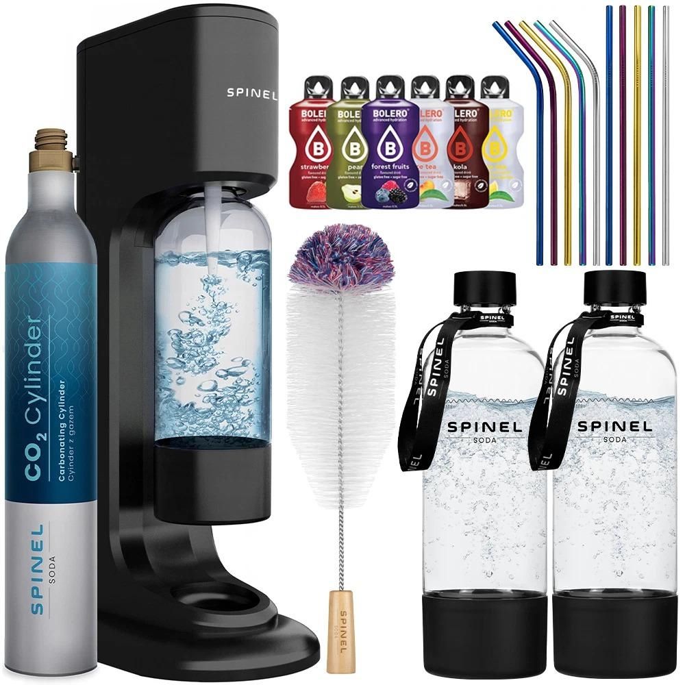 Spinel Soda BubbleON Wassersprudler Set mit CO2 Flasche Zubehör