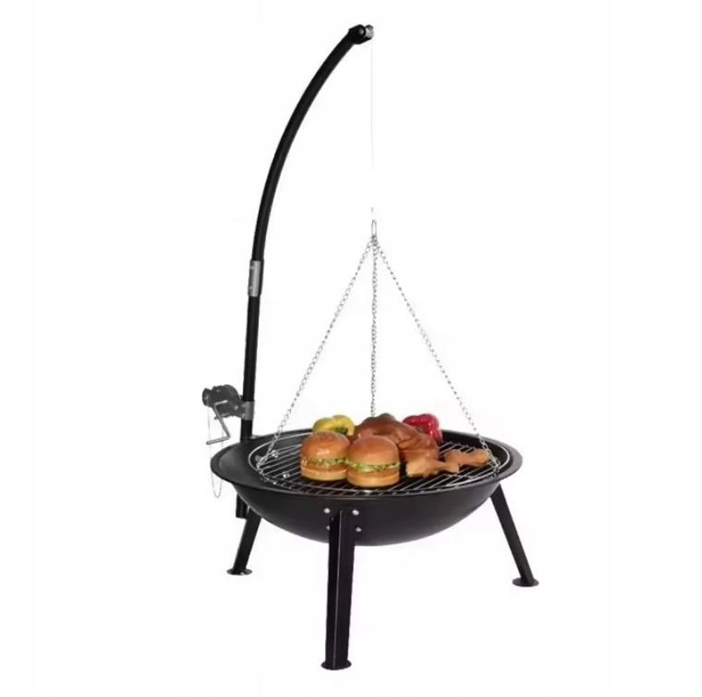 Grill wiszący regulowany typu żuraw, przenośny grill ogrodowy, regulacja