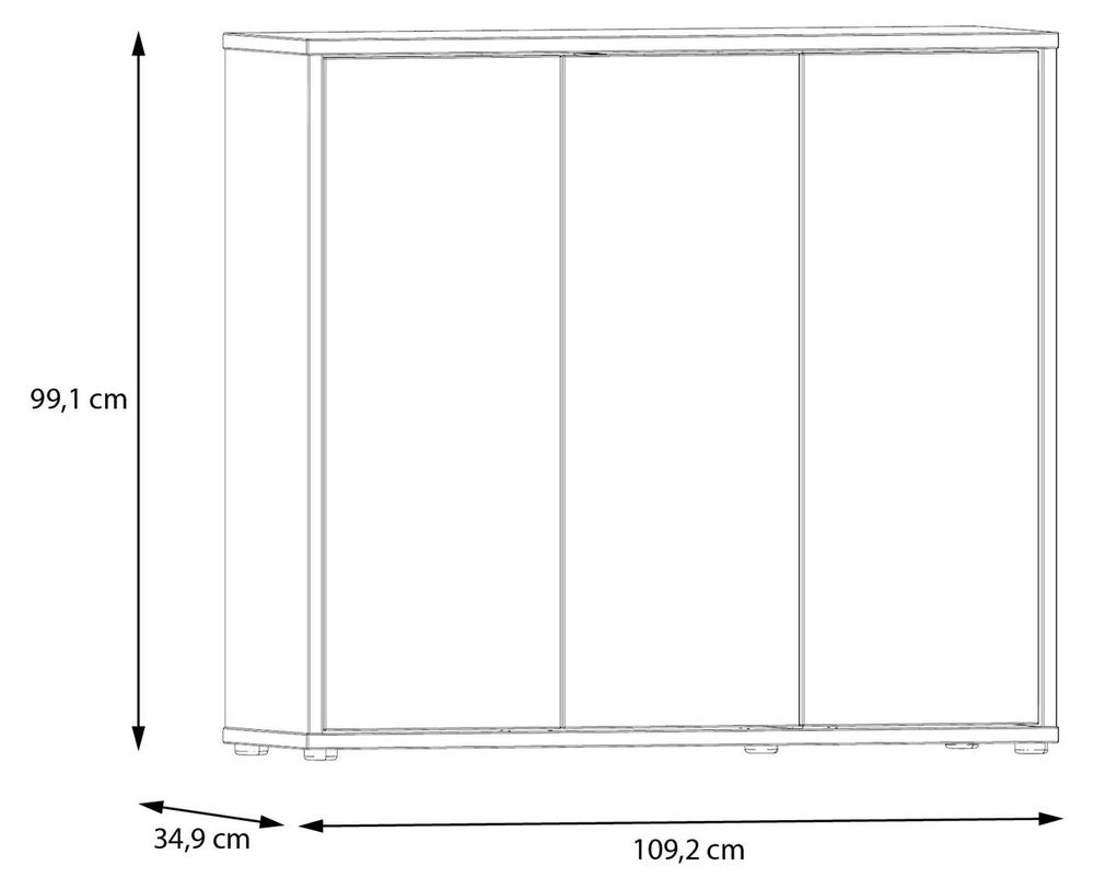 ALICE SPRINGS – Schuhschrank in Sand mit Push-to-open und Platz für ca. 20 Paar Schuhe