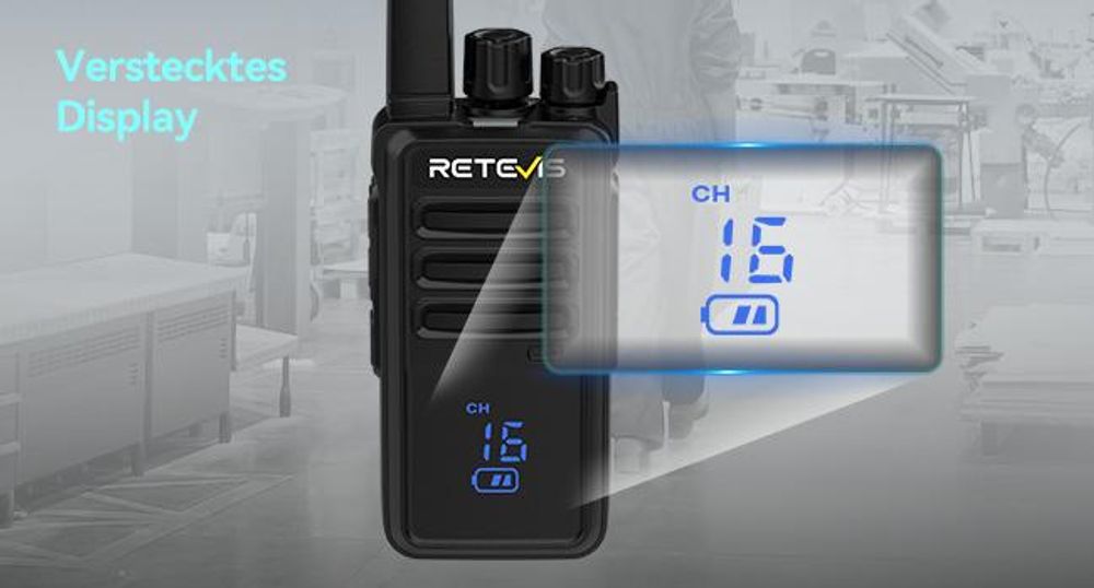 Retevis RT668H Funkgeräte, Walkie Talkie mit 10-in-1 Ladegerät, funkgeräte Set mit Bildschirm, Lizenzfrei PMR Funkgerät mit Headset