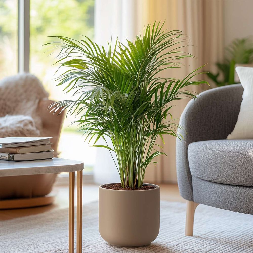 Zimmerpflanzen von Botanicly – 2 × Goldfruchtpalme – Höhe: 65 cm – Areca dypsis lutescens