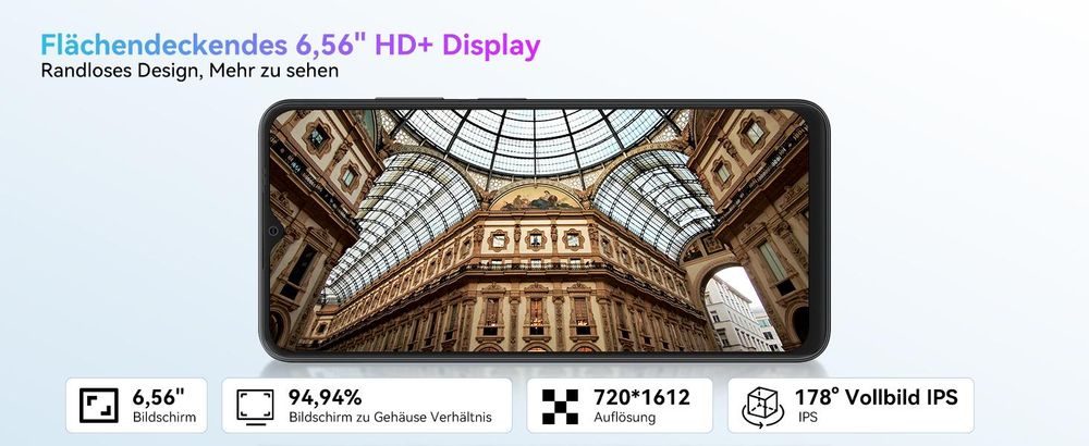 Blackview Wave 9C KI Handy Ohne Vertrag,Android15,12GBRAM+128GBROM,5000mAh,DualSSIM,1080P FHD,Fingerabdruck-Entsperrung