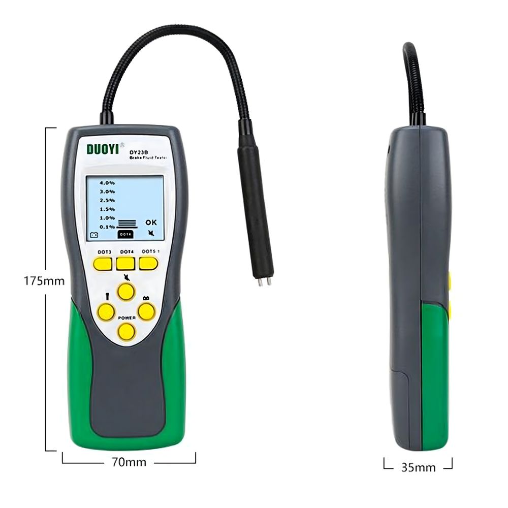 Bremsflüssigkeitstester Brake Fluid Tester Bremsflüssigkeitsprüfer LED Auto Fahrzeug Prüfgerät Bremsflüssigkeiten DOT 3/4/5 DOT3 DOT4 DOT5 KFZ Retoo