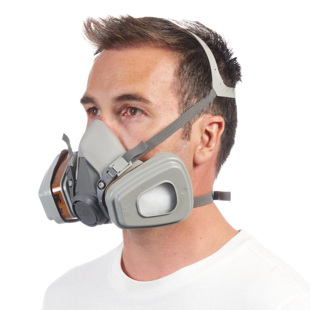 3M™ Atemschutzmaske 6002KIT - Masken mit austauschbaren Filtern - Organische Dämpfe A2P2 - Hygiene