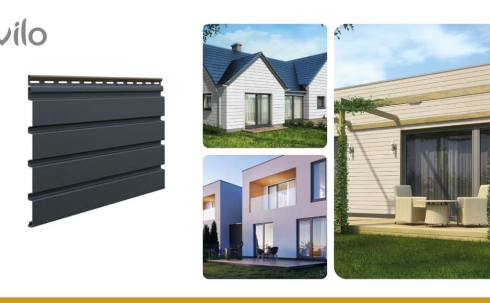 VILO Kunststoffpaneele FRONTO - Deckenpaneele für Wand und Decke - UV-beständig - einfache Klick-Montage - Eiche, Lange 2,95 m, 10 Stück