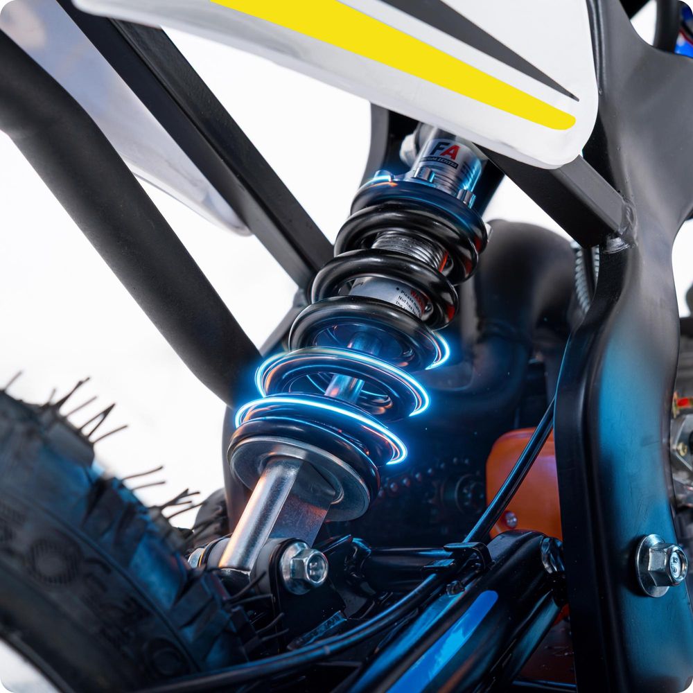 VOLTOURI Mini Cross Benzin CR49-E | Elektrostarter | 49 cm³ | 35 km/h | Gelb