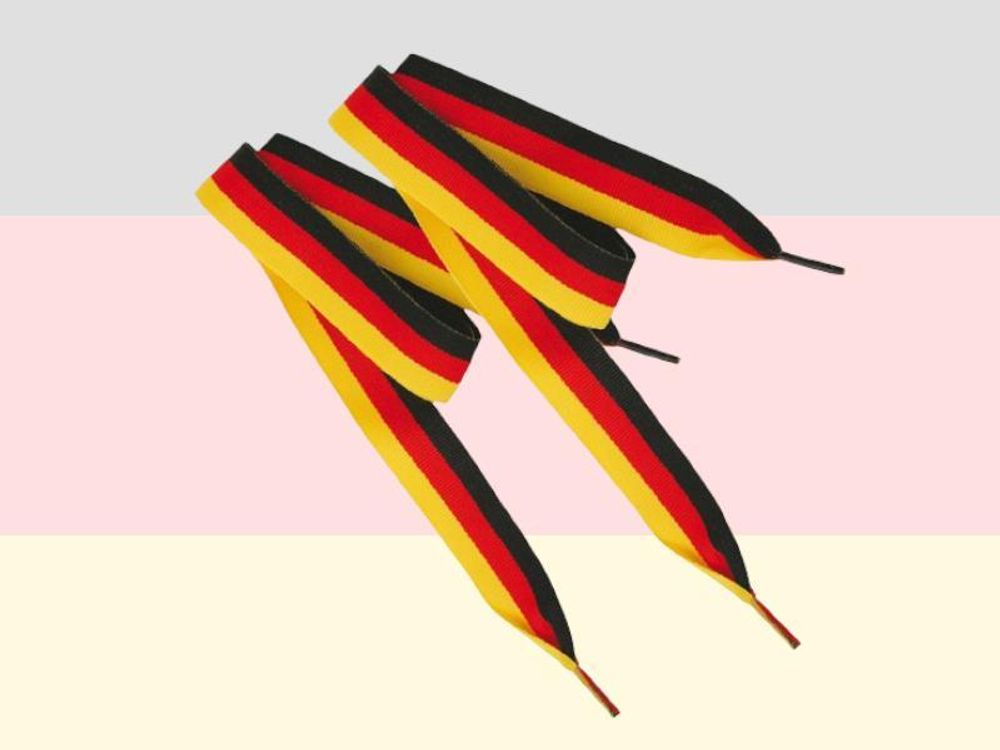 Schnürsenkel "FAN" Deutschland Fanartikel schwarz-​rot-gold