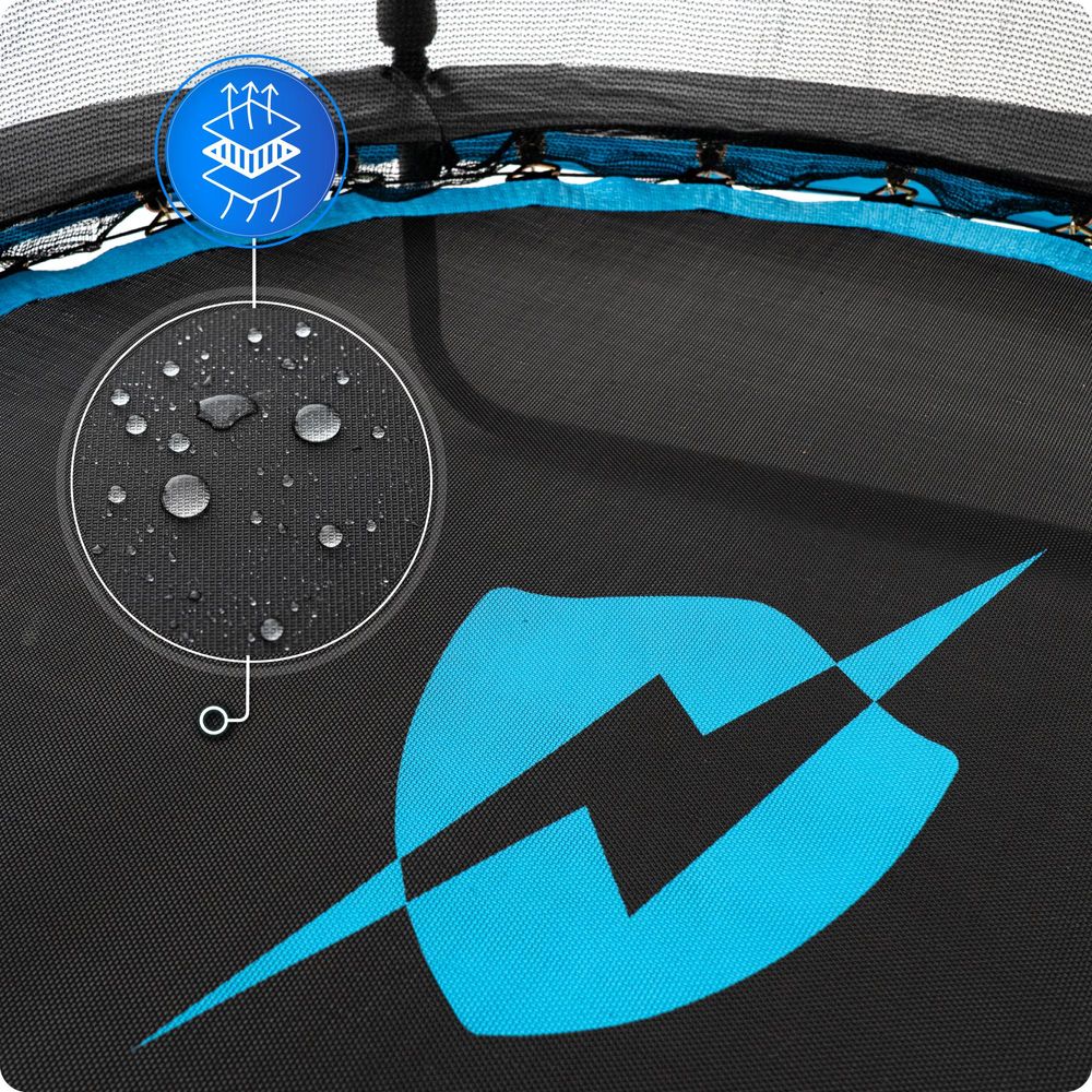 Thunder Gartentrampolin Ultra 140 cm 4,5 ft Innennetz 50 kg Blau Schwarz