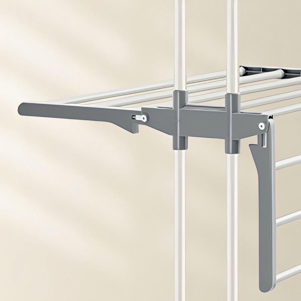 SONGMICS Wäscheständer, Standtrockner 4 Ebenen, mit Rollen, 63,5 x 128 x 173 cm, weiß
