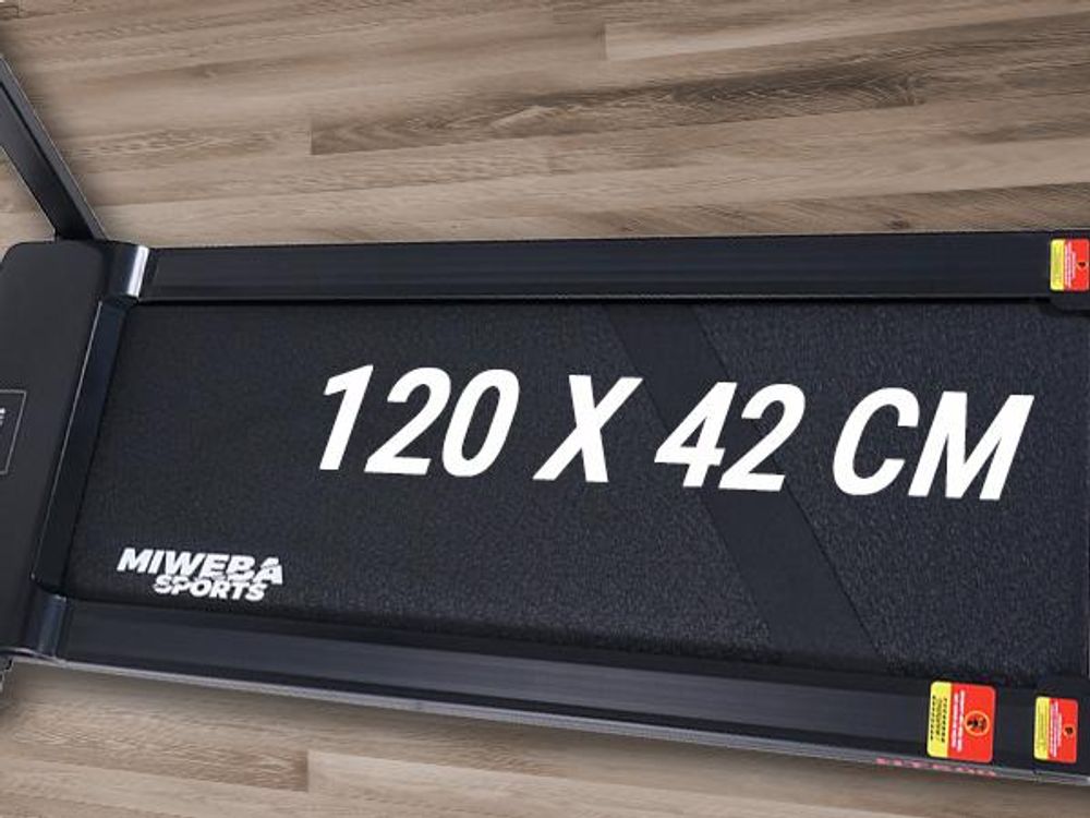 Miweba Sports Profi Laufband HT500 | Elektrisch - Klappbar - Tablethalterung - Training Zuhause - LCD-Display - Extra breite Lauffläche (Schwarz)