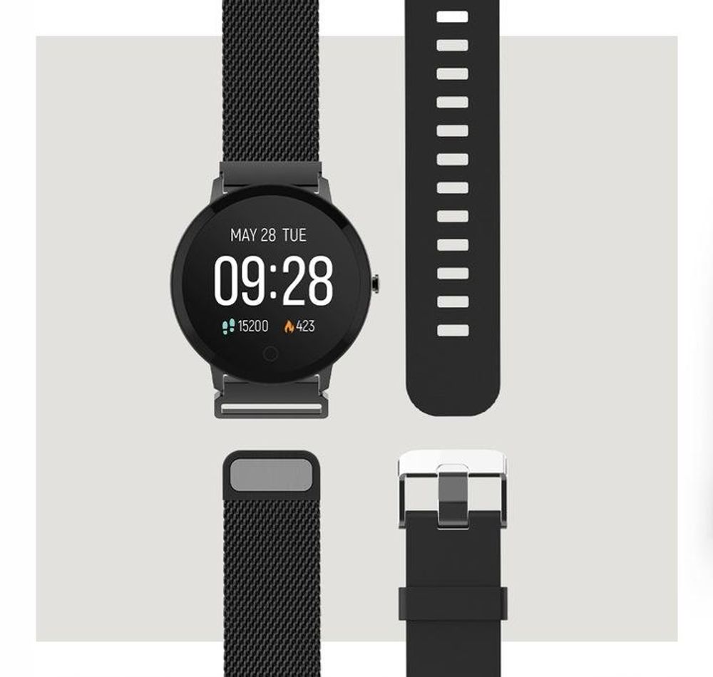 Forever Active Smartwatch  SB-320, Farbe: Schwarz