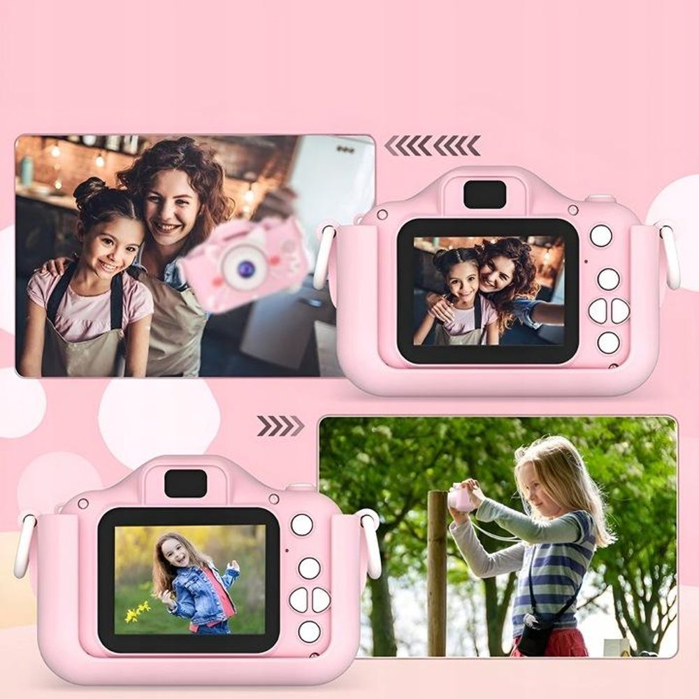 Digitalkamera für Kinder 40MP Spielzeugkamera mit Spielen + 32GB Karte