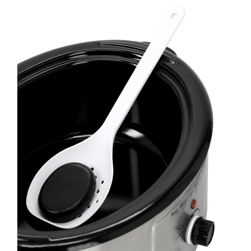 Chauffe-pierres pour massage 6 l acier inoxydable 750 W réglage de la température
