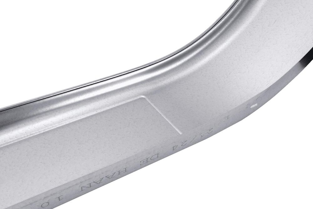 DE HAAN THRD 22155 Tandem-Kotflügel-Set 14-15 Zoll aus verzinktem Stahl 2 Stück für Pkw-Anhänger 1550x220 mm Radkasten