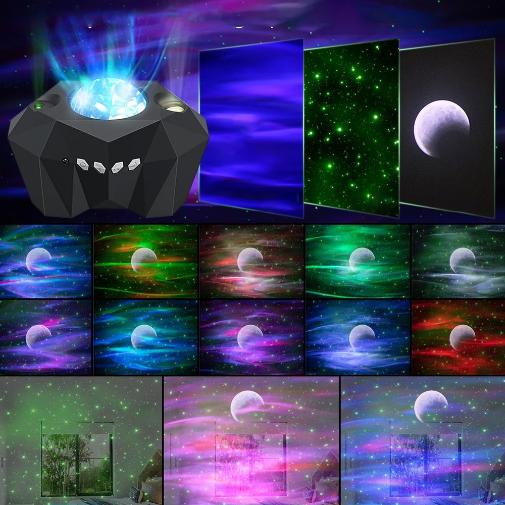 Sternenhimmel Projektor LED Lampe Musik Lautsprecher Speaker Fernbedienung Galaxy Atmosphäre Lampe Sternenlicht Schlafzimmer Kinderzimmer Kinder Retoo