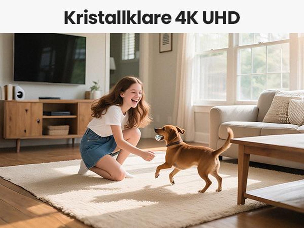 ZOSI 4K PTZ Überwachungskamera Innen WLAN mit 64GB Karte, 2,4/5Ghz WiFi, Personen-/Haustiererkennung & Verfolgung, One-Touch-Call, C518