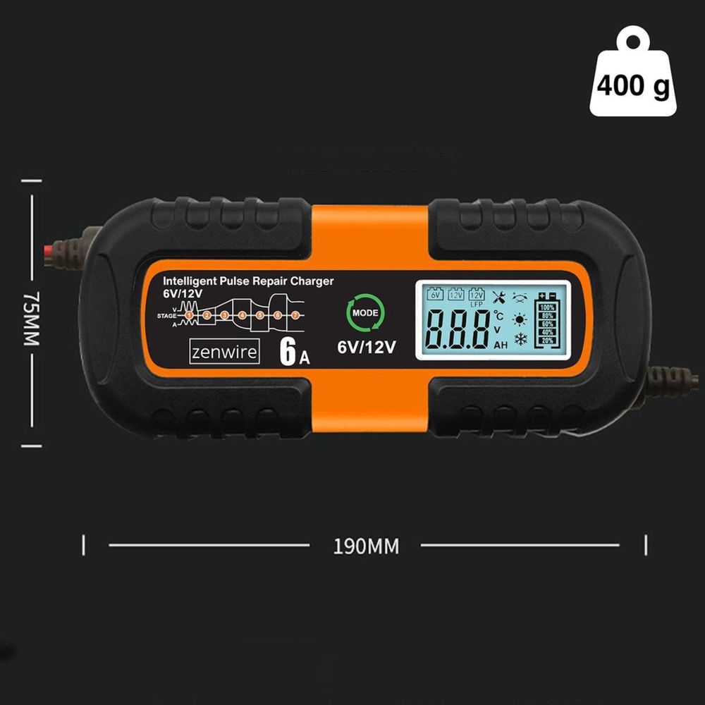 Caricabatteria - Caricabatteria - Caricabatteria per auto - con funzione di riparazione - AGM 6V 12V - Universale