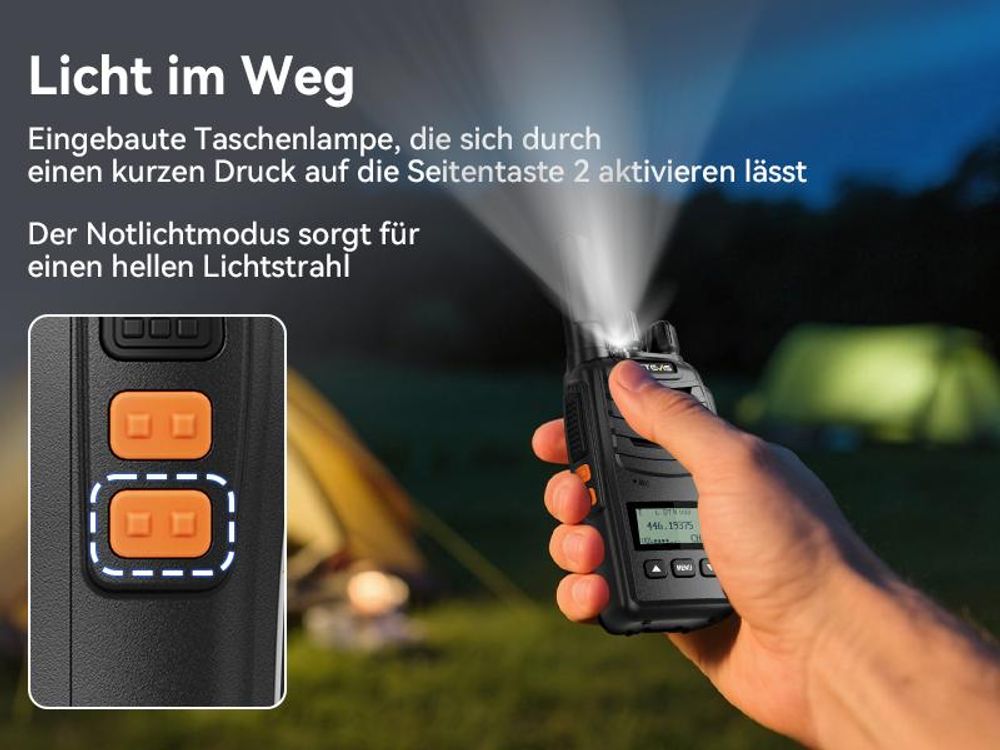 Retevis H777D Walkie-Talkie, LCD-Bildschirm, PMR446, Typ-C-Aufladung, 1200 mAh, Einfaches Pairing, VOX, Notfallalarm, Funkgeräte für Familie, Camping
