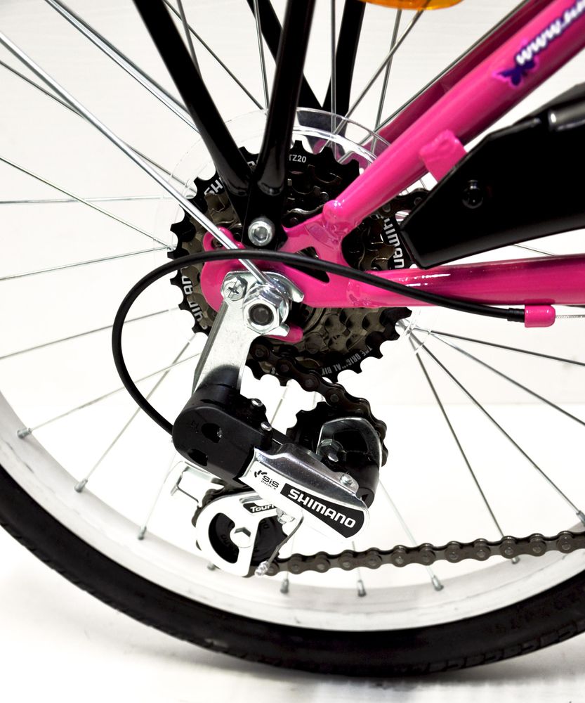 20 Zoll Mädchenfahrrad 6-Gang Shimano Fahrrad Kinderfahrrad Rosa TMA