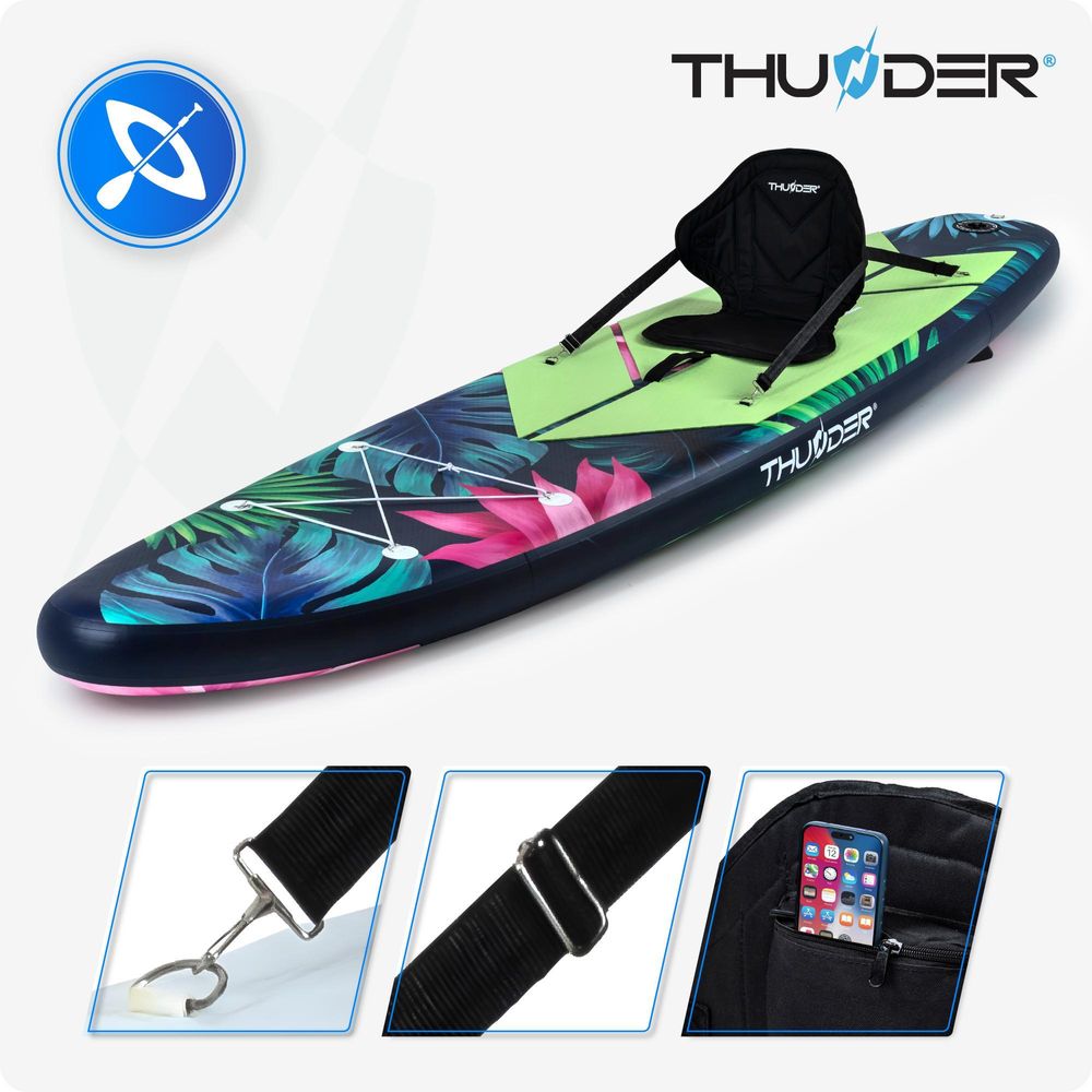 Thunder Tropi 320 Stand Up Paddle Board 320 x 75 x 15 cm Vert Rose 150 kg