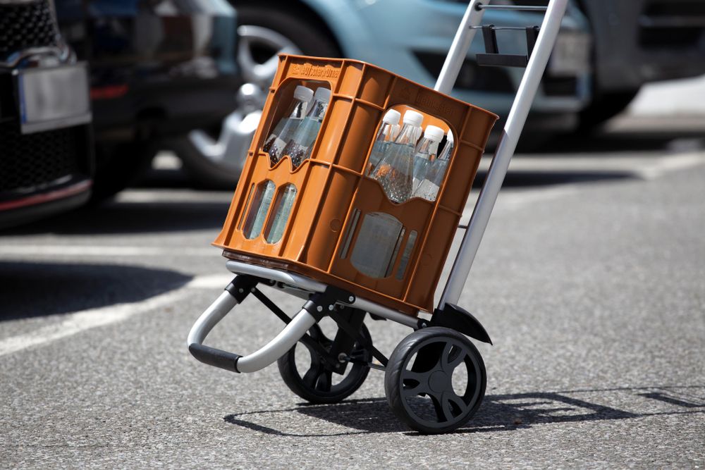 Meister Einkaufstrolley 56 Liter Extra große Reifen Mit Kühlfach Einkaufsroller