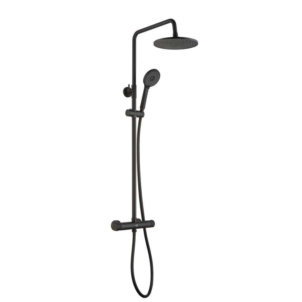 CECIPA Duschsystem mit Thermostat Duscharmatur Regendusche Bad Duschset Duschsäule 4 Modi-Handbrause