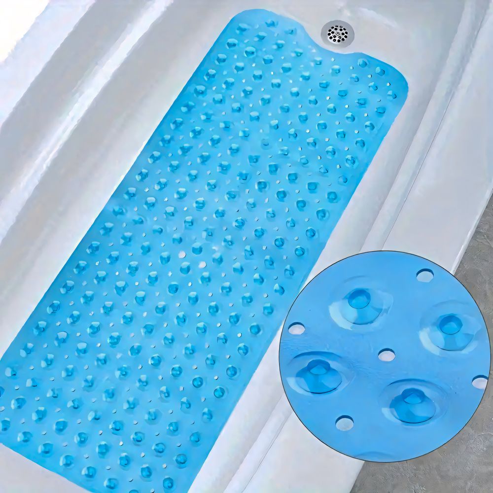 Badematte rutschfest aus gummi 100x40cm, Badezimmerteppich, Badteppich Waschbar, Badvorleger für Badewanne, Dusche und Badezimmer, Retoo