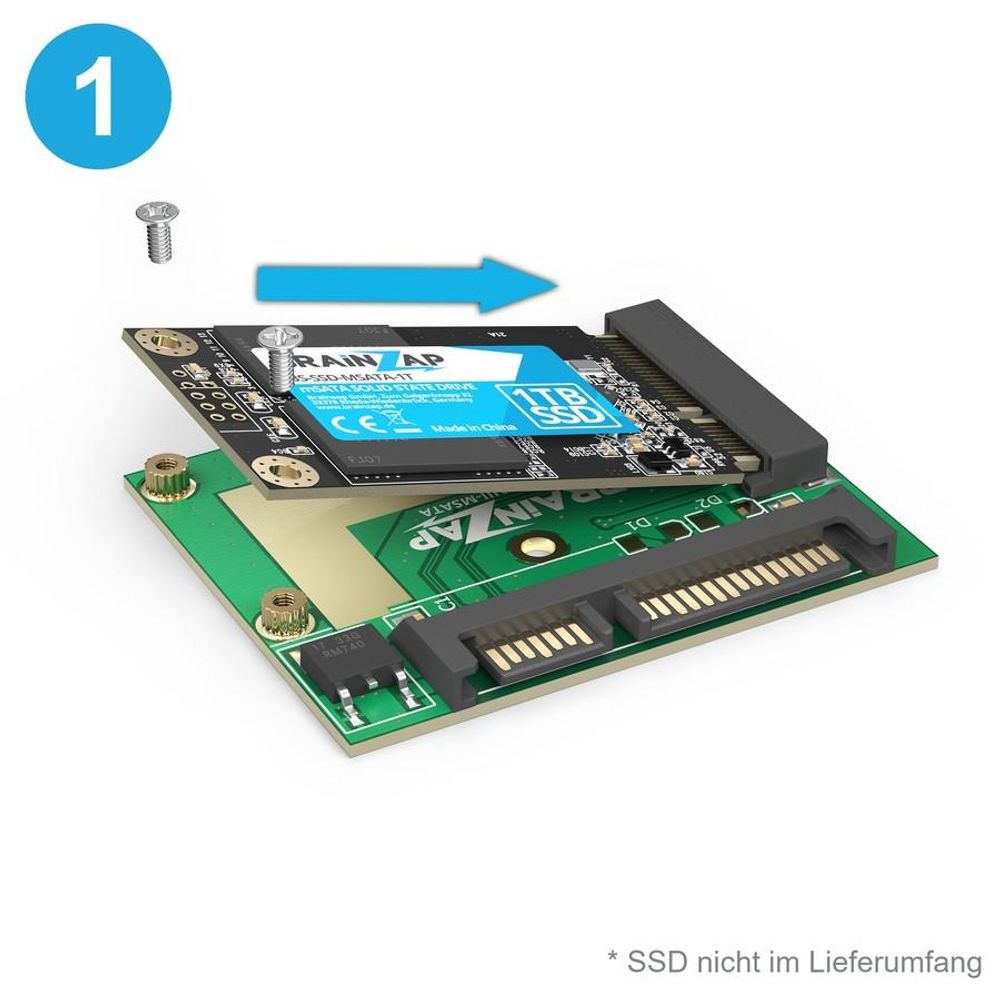 Montage in 3 Schritten – 1. SSD einsetzen