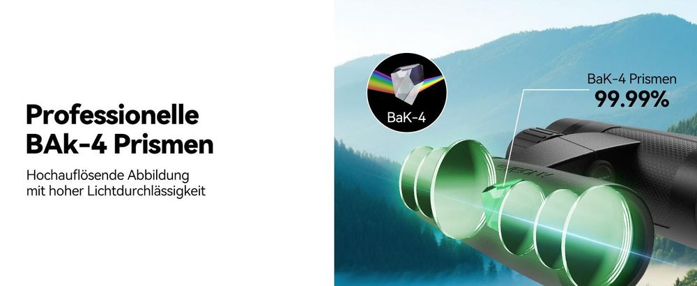 Svbony SV202 Upgraded 10x42 ED Fernglas, BAK4 Prisma, FMC, IPX7, Phasenkorrektur, Dielektrische Prismenbeschichtung, Weitwinkel, für Vogelbeobachtung