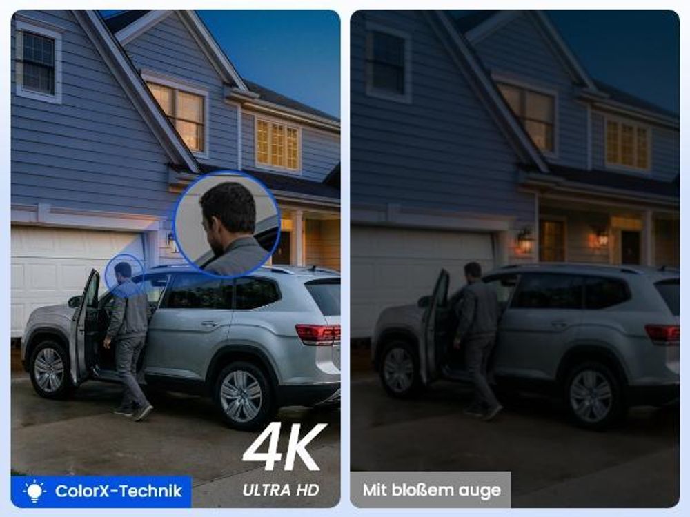 Reolink Altas PT Ultra+Solarpanel, 4K 8MP WiFi 6 Akku Überwachungskamera, 360° PT Auto-Tracking, ColorX Nachricht, 10s Voraufzeichnung, Schwarz