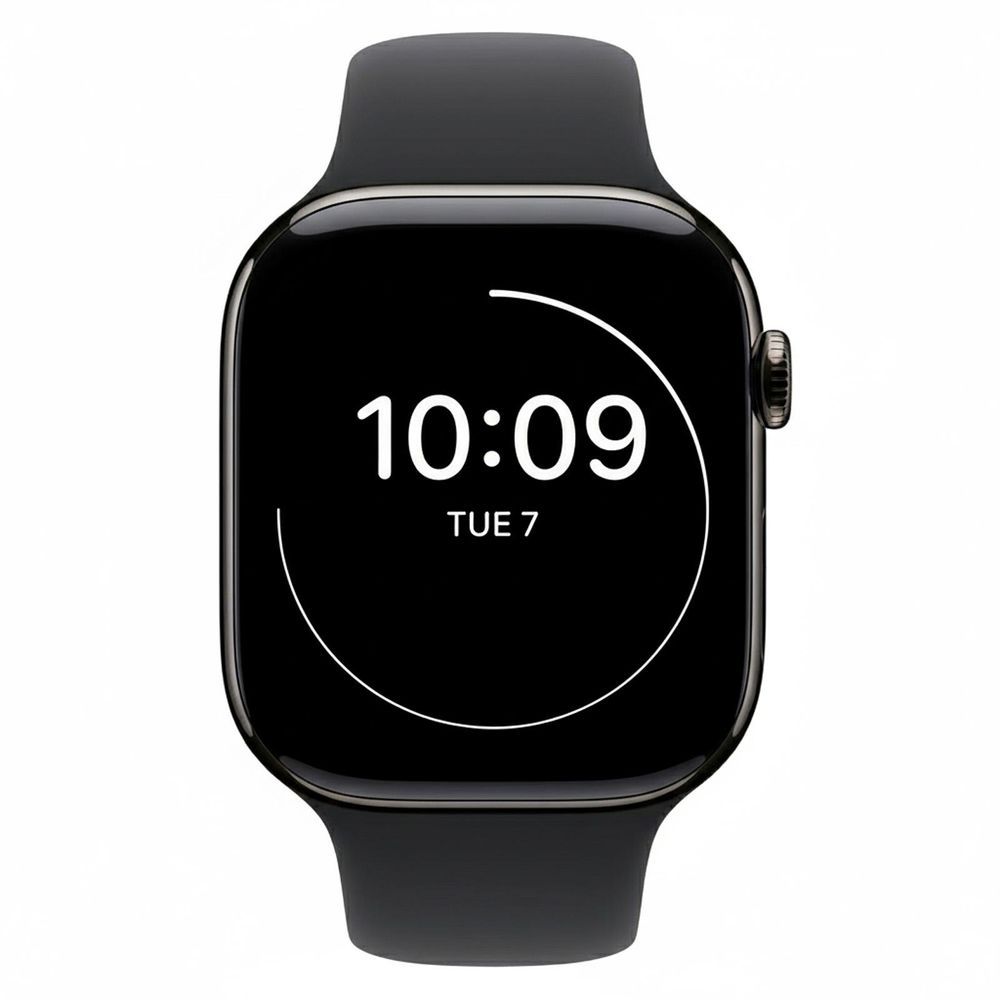 Apple Watch Sport Armband 42mm / 44mm / 45mm / 49mm Schwarz Band Sport Loop Ultra SE 1 2 3 4 5 6 7 8 9 10 11 Silikon Größe: M/L