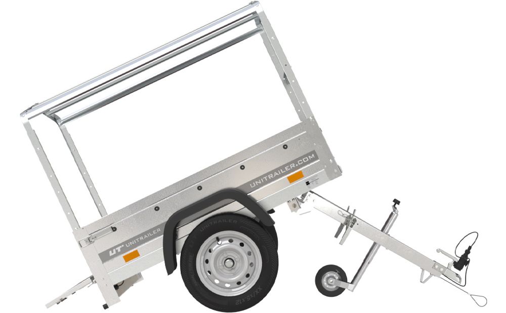 Kipper Anhänger 750 kg Garden Trailer 150 KIPP 150x106 cm [mit Hochplane, Hochspriegel und Stützrad]